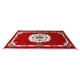Tappeto in ciniglia floreale 70x110 cm rosso