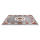 Tappeto in ciniglia floreale 70x110 cm grigio