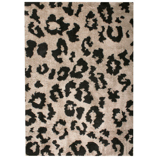Tappeto animalier leopardato beige
