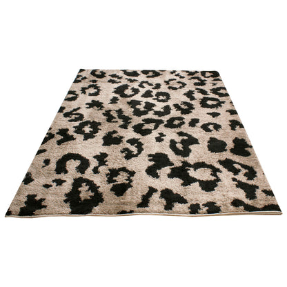 Tappeto animalier leopardato beige
