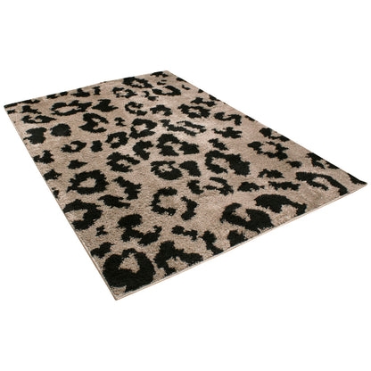 Tappeto animalier leopardato beige