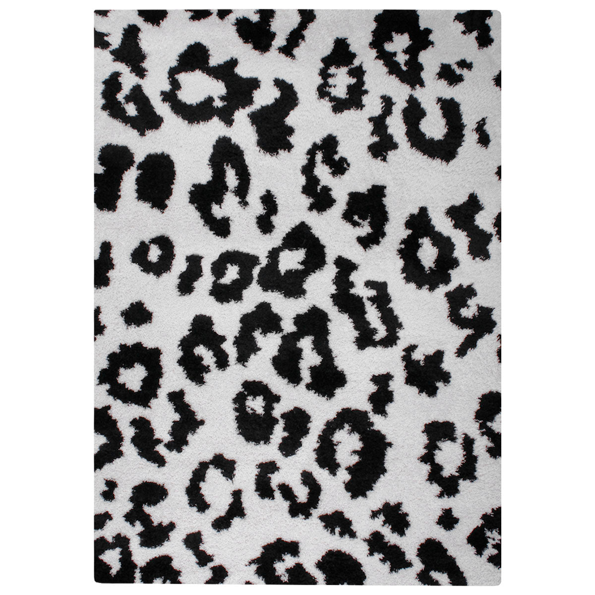 Tappeto animalier leopardato bianco