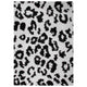 Tappeto animalier leopardato bianco