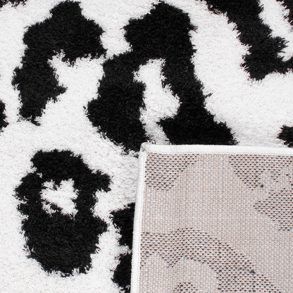 Tappeto animalier leopardato bianco