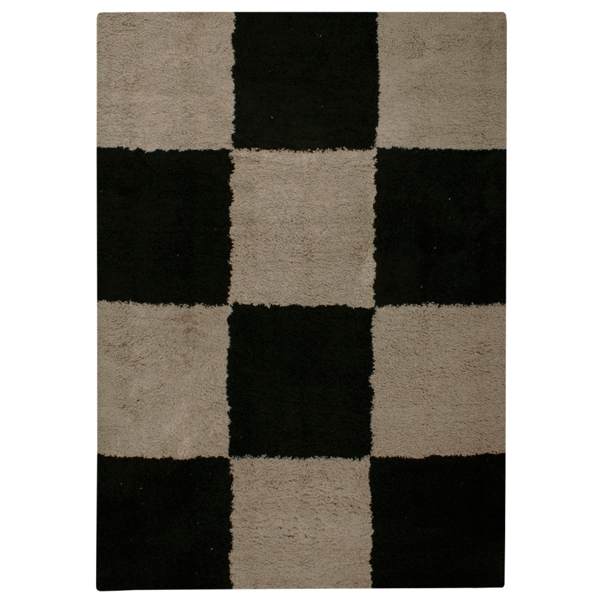 Tappeto quadroni beige e nero