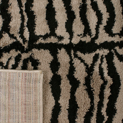 Tappeto animalier tigrato beige
