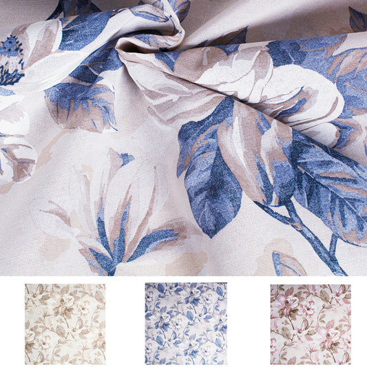 Tessuto cotone floreale Camelia