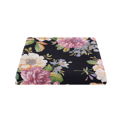 Tessuto gobelin floreale nero