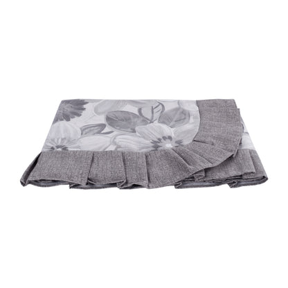 Tovaglia plastificata con riccio floreale grigio - MARGHERITONE