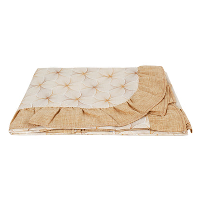 Tovaglia plastificata con riccio fantasia beige - GLITTERATA