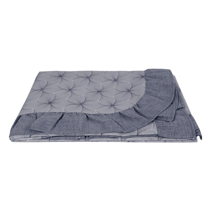 Tovaglia plastificata con riccio fantasia grigio - GLITTERATA