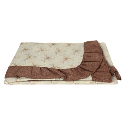 Tovaglia plastificata con riccio fantasia marrone - GLITTERATA