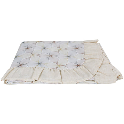 Tovaglia plastificata con riccio fantasia panna - GLITTERATA