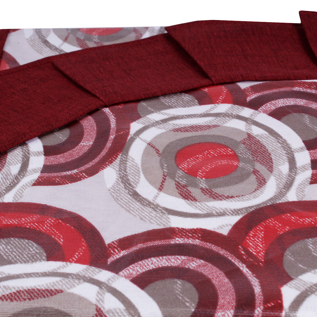 Tovaglia plastificata con riccio fantasia bordeaux - CERCHI