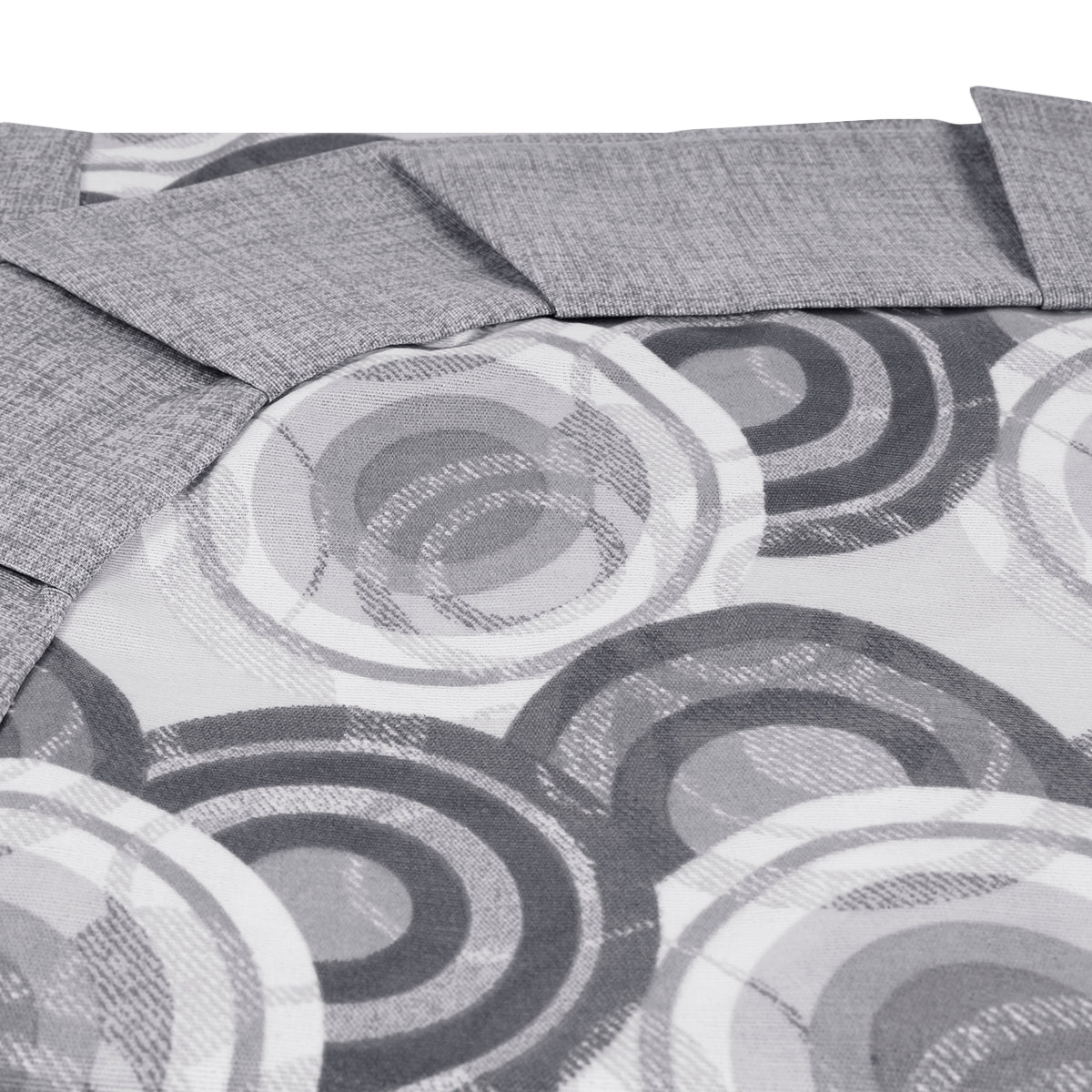 Tovaglia plastificata con riccio fantasia grigio - CERCHI