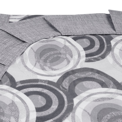Tovaglia plastificata con riccio fantasia grigio - CERCHI