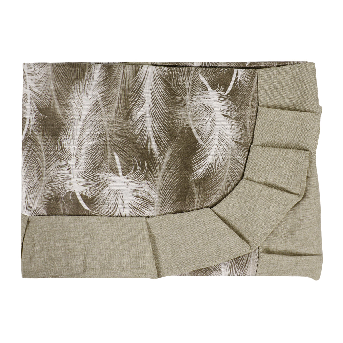 Tovaglia plastificata con riccio piume beige - SOFI
