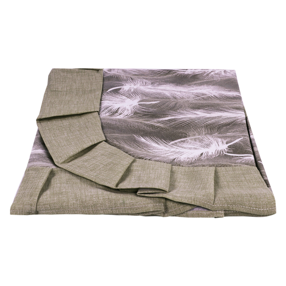 Tovaglia plastificata con riccio piume beige - SOFI