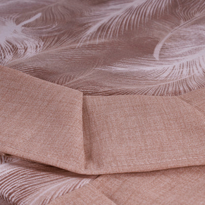 Tovaglia plastificata con riccio piume rosa - SOFI