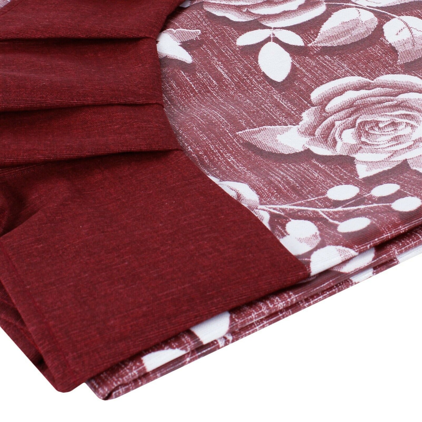 Tovaglia plastificata con riccio floreale bordeaux - CLARA