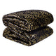 Piumone animalier oro in velluto nero
