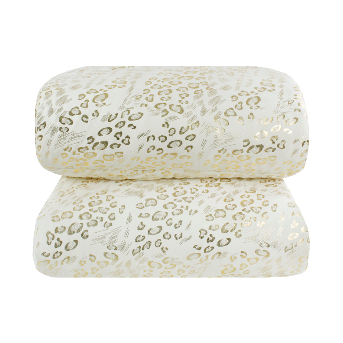 Piumone animalier oro in velluto panna