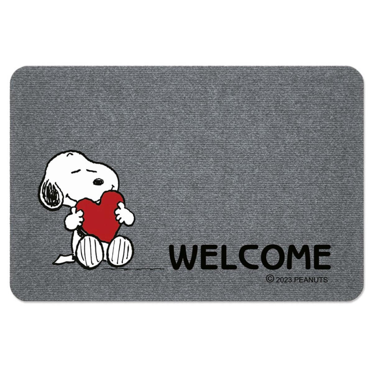 Zerbino antiscivolo a fantasia con Snoopy - Welcome grigio