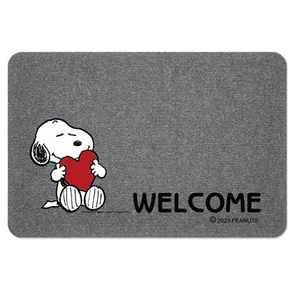 Zerbino antiscivolo a fantasia con Snoopy - Welcome grigio